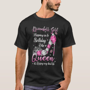 Camiseta Novembro Garota entrando no meu aniversário como u