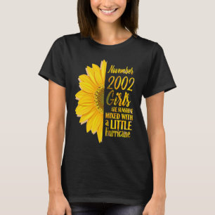 Camiseta Novembro Girls 2002 Girassol 18º aniversário
