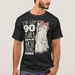 Camiseta Noventa e 90 - Cavaleiro Cavalo De 90 Anos T-