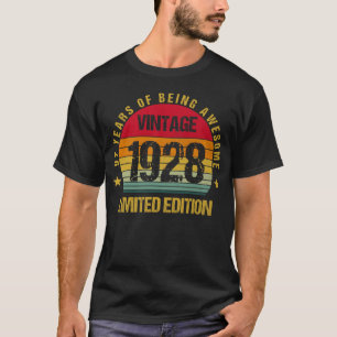 Camiseta Noventa e sete anos de 1928 97º aniversário Engraç