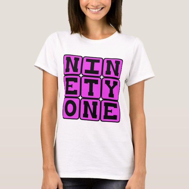 Camiseta Noventa e Um, Número 91 (Frente)