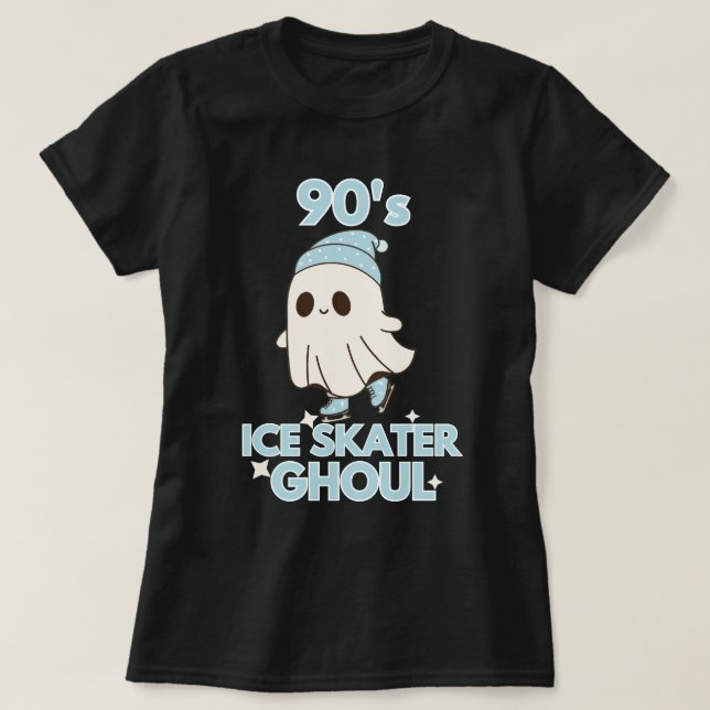 Camiseta Noventa Ice Skater Ghoul Halloween (Frente do Design)