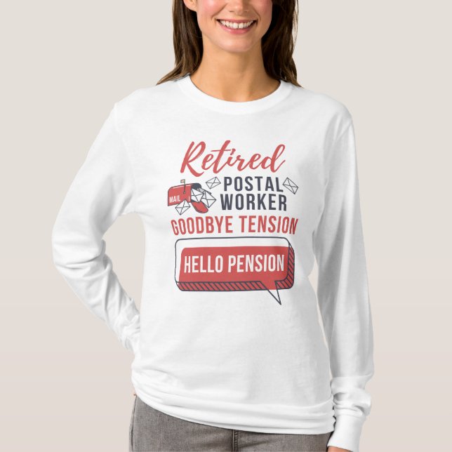 Camiseta Novidade da aposentadoria do trabalhador postal ap (Frente)
