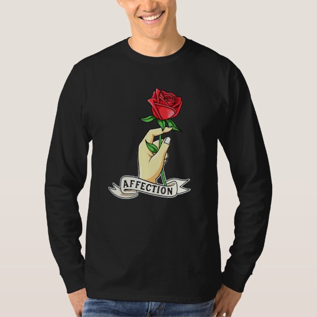Camiseta Novidade de Afeto de Mão de Rosa (Frente)
