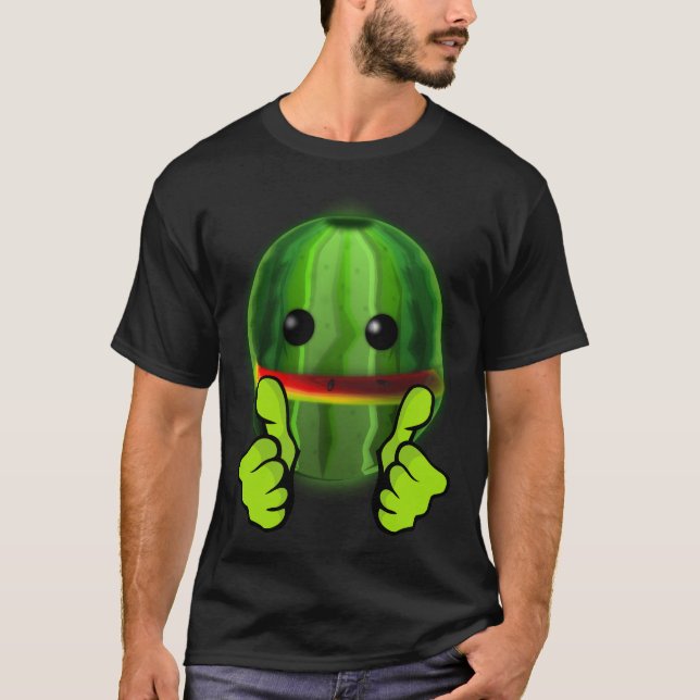 Camiseta Novidade divertida no futebol WATERMELON MAN THUMB (Frente)