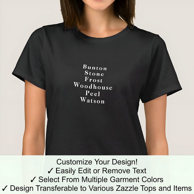 Camiseta Novidade Engraçada Jogo de Celebração do Nome Fore (Criador carregado)