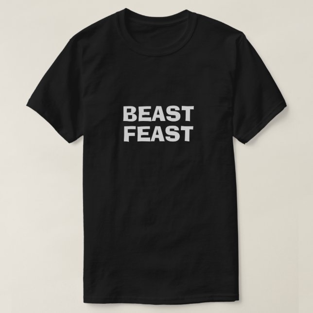 Camiseta Novidade engraçada no futebol BEAST BANQUETE (Frente do Design)
