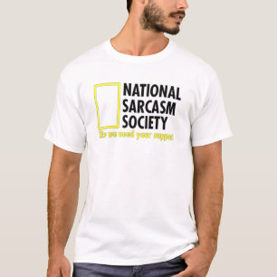 Camiseta Novidade Gráfica da Sociedade Nacional de Sarcasmo