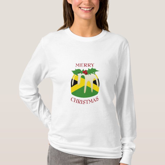 Camiseta Novidade | JAMAICA FLAG | Pudim de Natal (Frente)