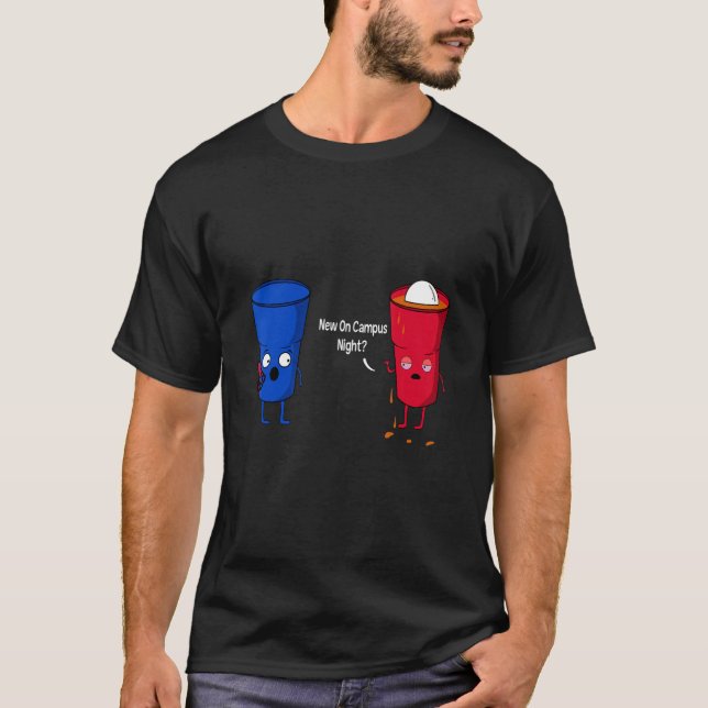 Camiseta Novidade No Campus Beer Night Pong Game Beer D (Frente)