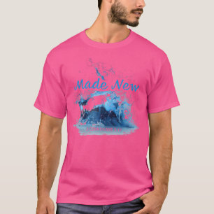 Camiseta Novidade no Cristo Jesus Fé Cristão Batismo 2