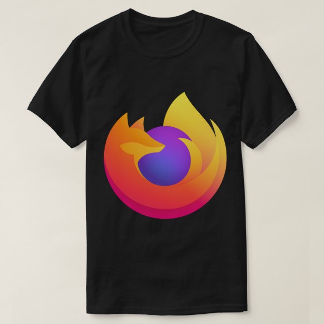 Camiseta Novo adesivo do logotipo Firefox 2020 (Frente do Design)