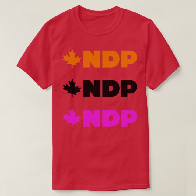 Camiseta Novo adesivo NDP Pack do Partido Democrático no Ca (Frente do Design)