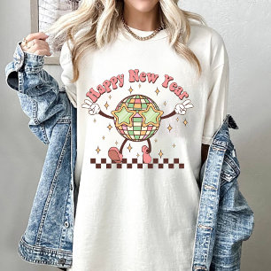 Camiseta Novo ano de introdução do Feliz ano novo de esfera