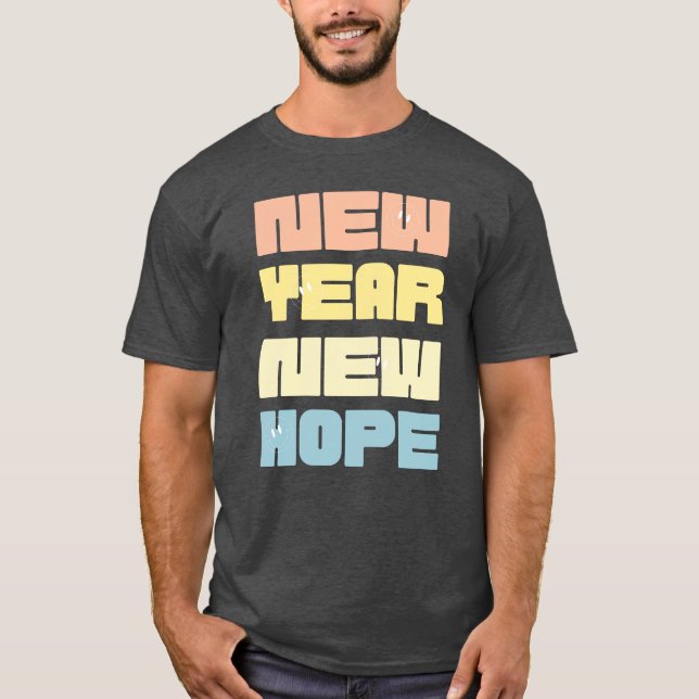 Camiseta Novo Ano Novo Feliz ano novo Esperança 2025 (Frente)
