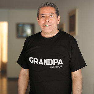 Camiseta Novo avô estabeleceu data de fundação