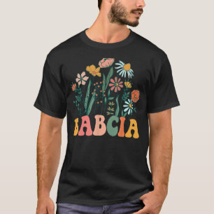 Camiseta Novo BABCIA Wildflower Primeiro Aniversário e Chá