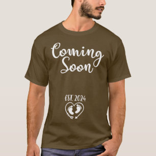 Camiseta Novo bebê grávida 2024 grávida mãe grávida anuncia