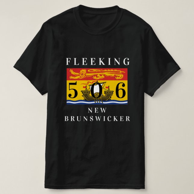 Camiseta Novo Brunswicker New Brunswick personalizado 506 (Frente do Design)