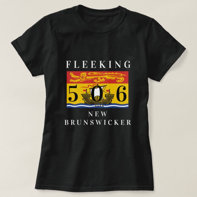 Camiseta Novo Brunswicker New Brunswick personalizado 506 (Frente do Design)