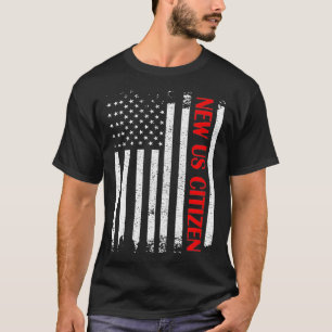 Camiseta Novo Cidadão Americano Bandeira Americana Cidadan