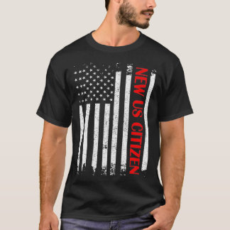 Camiseta Novo Cidadão Americano Bandeira Americana Cidadani