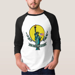 Camiseta Novo Cidadão Americano com a Estátua da Liberdade
