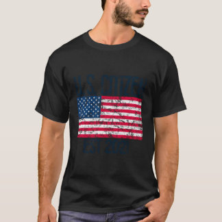 Camiseta Novo cidadão americano Est 2021 cidadão imigrante 