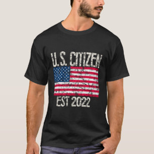Camiseta Novo cidadão americano Est 2022 cidadão imigrante 