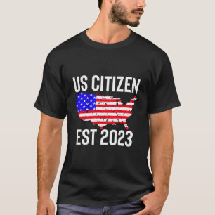 Camiseta Novo cidadão americano Est 2023 cidadão imigrante