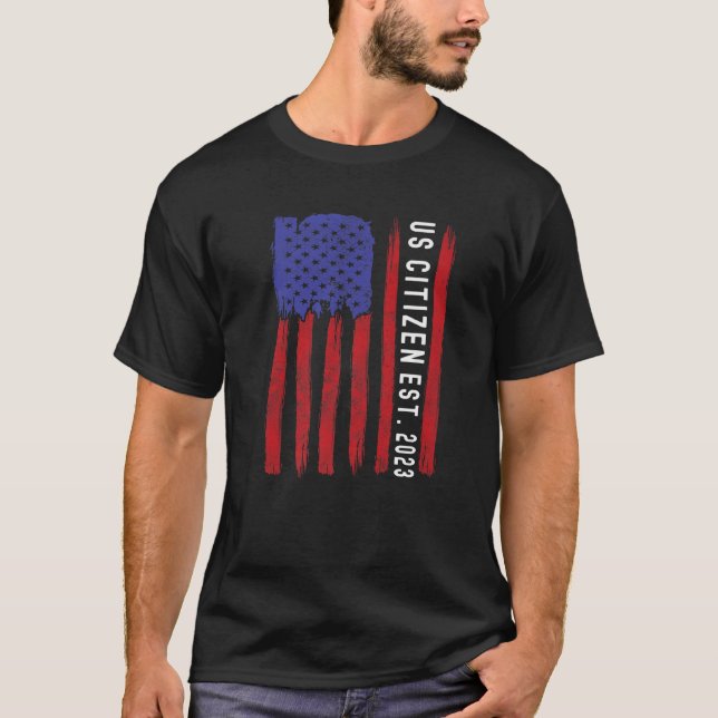 Camiseta Novo cidadão americano no leste de 2023 cidadão im (Frente)