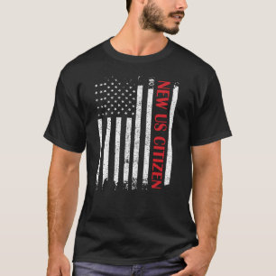 Camiseta Novo cidadão norte-americano americano orgulhoso d