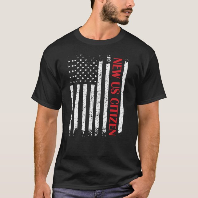 Camiseta Novo cidadão norte-americano americano orgulhoso d (Frente)