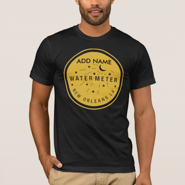 Camiseta Novo Cobrir de Medidor de Água Orleans Dourado, AD (Frente)