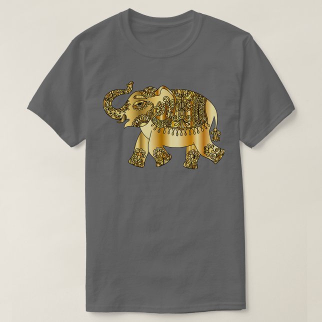 Camiseta Novo Design de Elefante do Ouro de Início (Frente do Design)