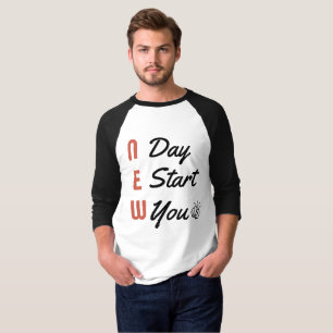 Camiseta Novo Dia, Novo Começo, Nova Você