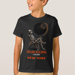 Camiseta Novo Eclipse Solar Esqueleto York Lembrança
