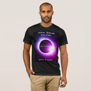 Camiseta NOVO eclipse solar total HAMPSHIRE 8 de abril de 2
