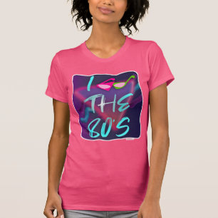 Camiseta Novo estilo de óculos de onda 80 Slogan de amor