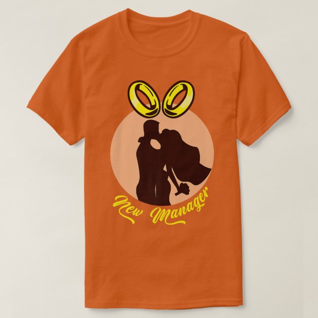 Camiseta Novo Gerenciador de Anéis Casamento Noiva Bridesma (Frente do Design)