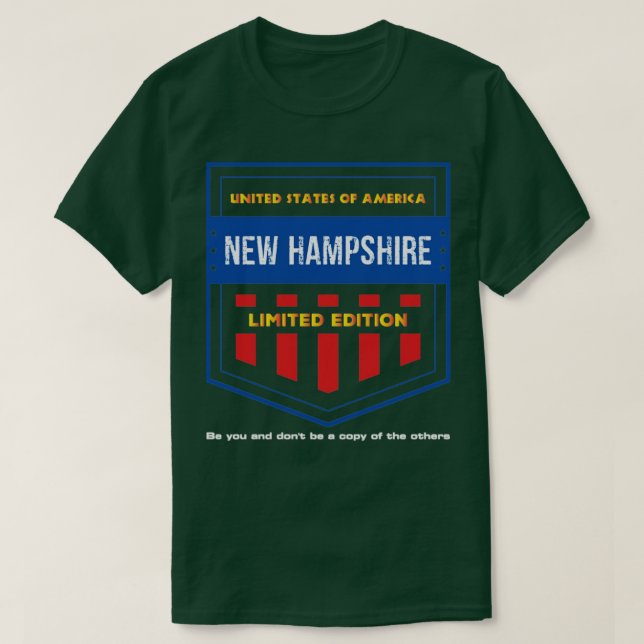 Camiseta novo hampshire19 (Frente do Design)