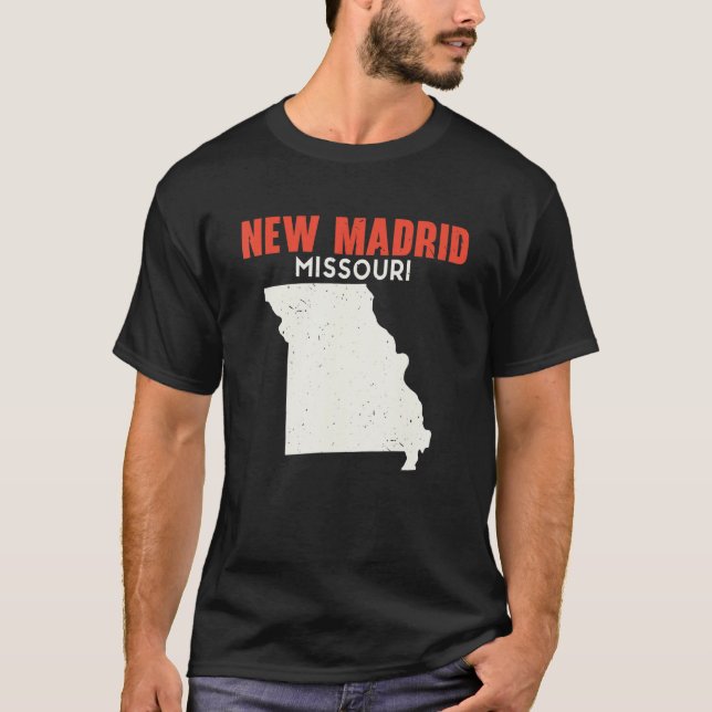 Camiseta Novo Madrid Missouri EUA State America Viagem Miss (Frente)