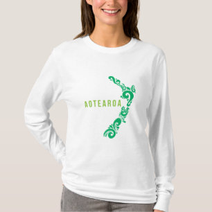 Camiseta Novo Mapa neozelandês Aotearoa Nova Zealander - I