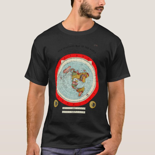 Camiseta Novo Mapa Padrão Do Mundo Do Gleason (Frente)