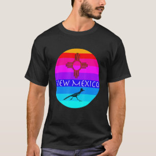 Camiseta Novo México - Retro Vintage Sunset Roadrunner