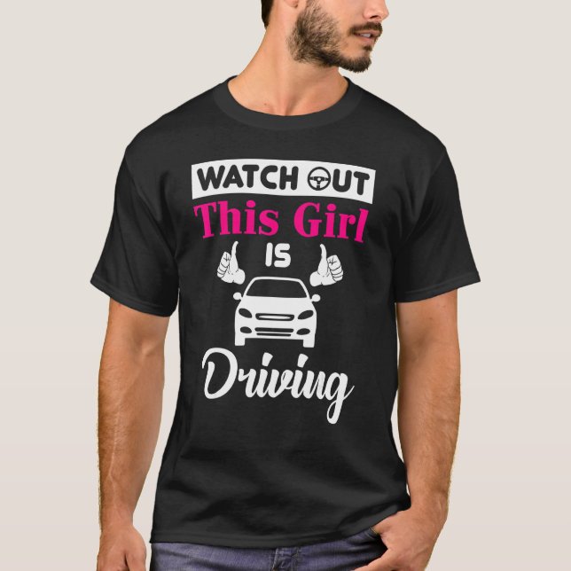 Camiseta Novo Motorista Engraçado Para Meninas Adolescentes (Frente)