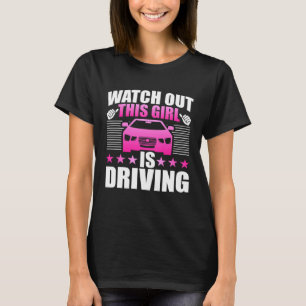 Camiseta Novo Motorista Estudante Para Menina Adolescente M