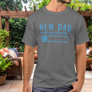 Camiseta Novo Pai Bateria do Sono Crítica Azul Brilhante