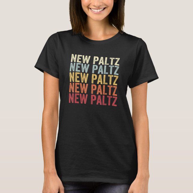 Camiseta Novo Paltz Nova Iorque Nova Paltz NY Retro Texto V (Frente)