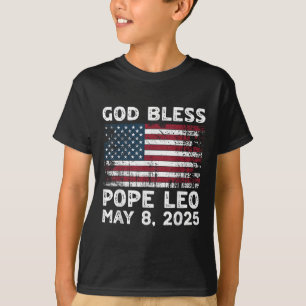 Camiseta Novo Papa Leão Deus abençoe Americano Papa Leo Ame
